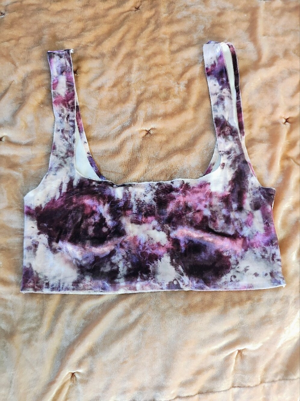 Urban Outfitters Tie-Dye Bandeau Tank - Purple & Pink